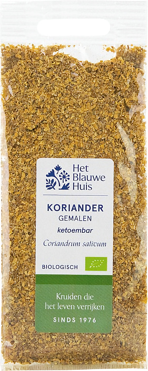 Het Blauwe Huis Koriander Gemalen &ndash; Fris kruidige smaak, direct klaar voor gebruik