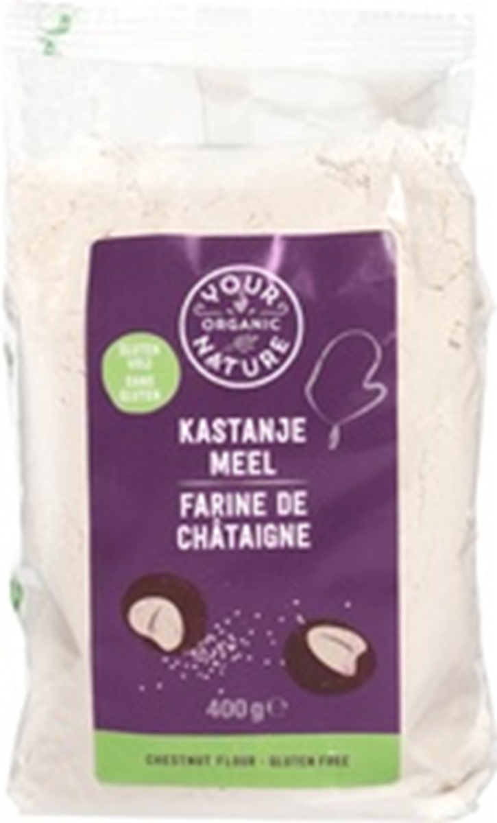 Your Organic Nature Kastanjemeel 400 gram met lichtzoete nootachtige smaak