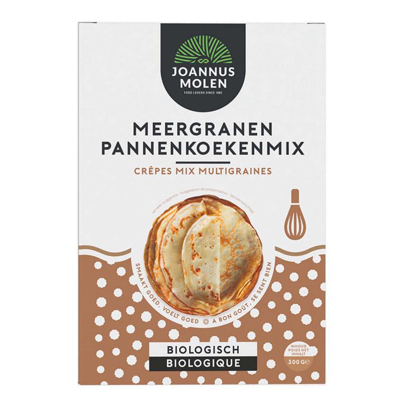 Joannusmolen Meergranen Pannenkoekenmix &ndash; luchtige pannenkoeken met volle graansmaak