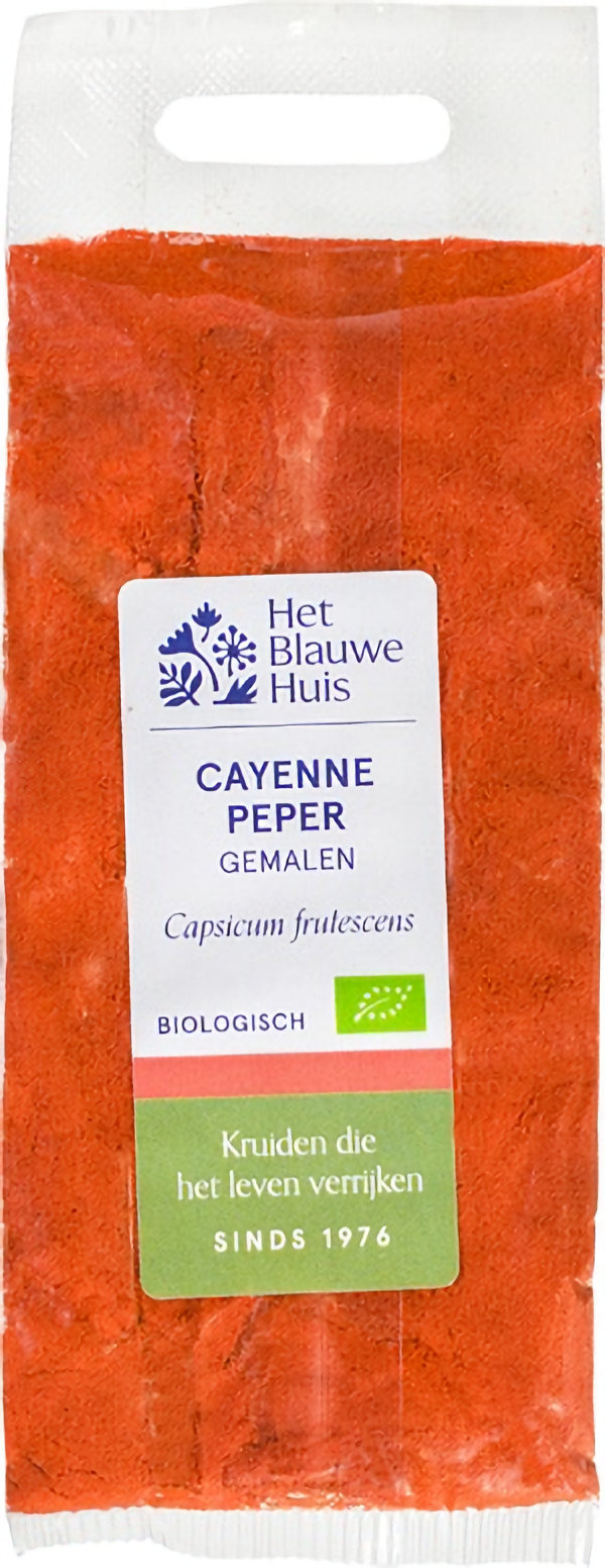 Het Blauwe Huis Biologische Cayennepeper voor krachtige pittige gerechten