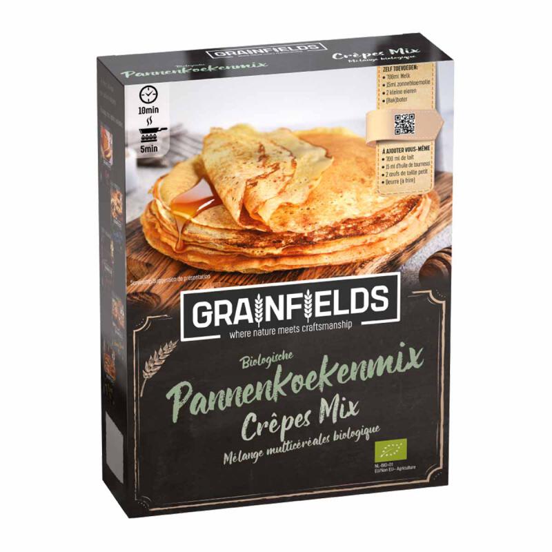 Grainfields Pannenkoekenmix Bio 350 g &ndash; luchtige pannenkoeken in minuten