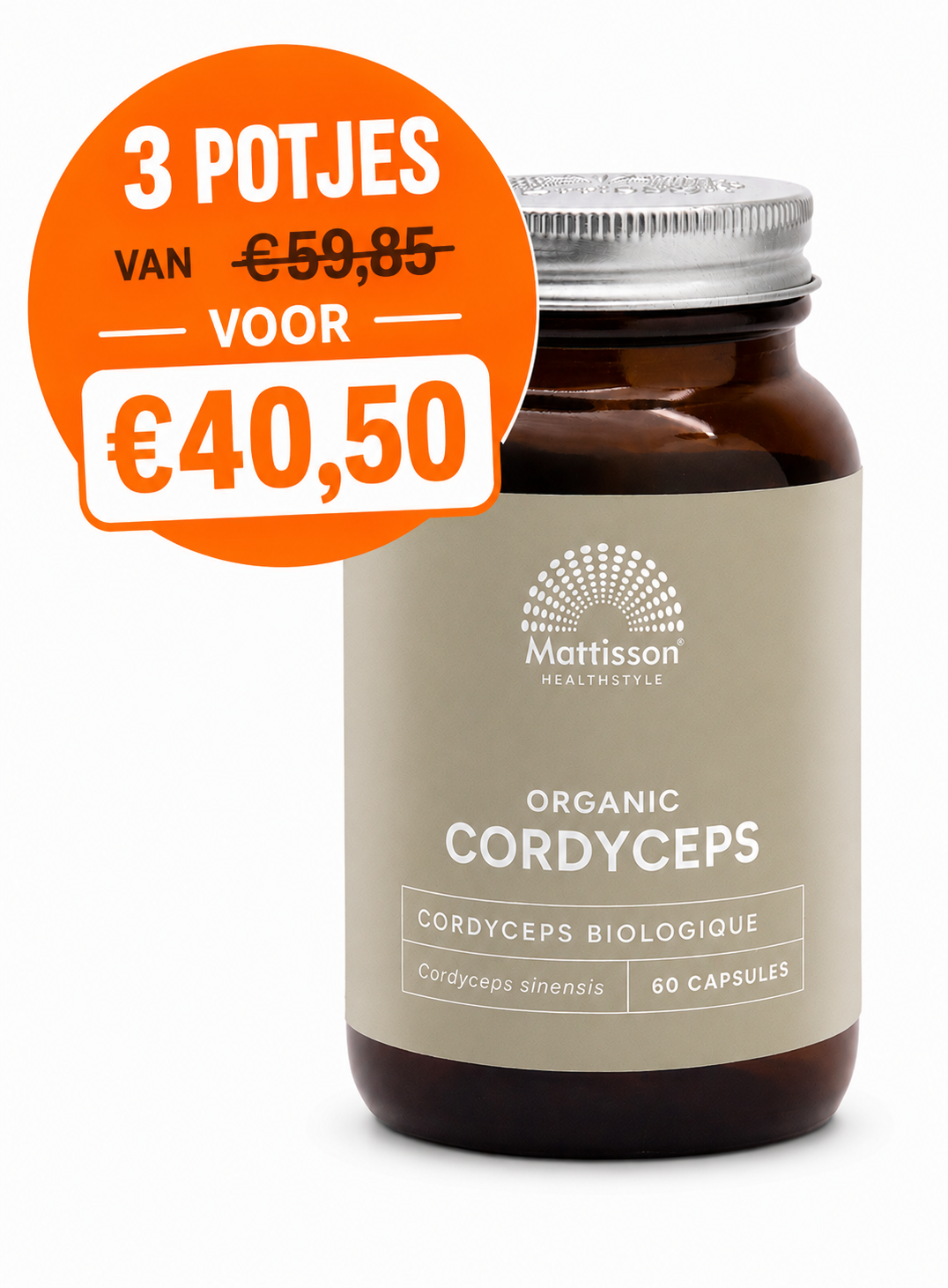 Mattisson Biologische Cordyceps Capsules 525 mg tijdelijk extra voordelig