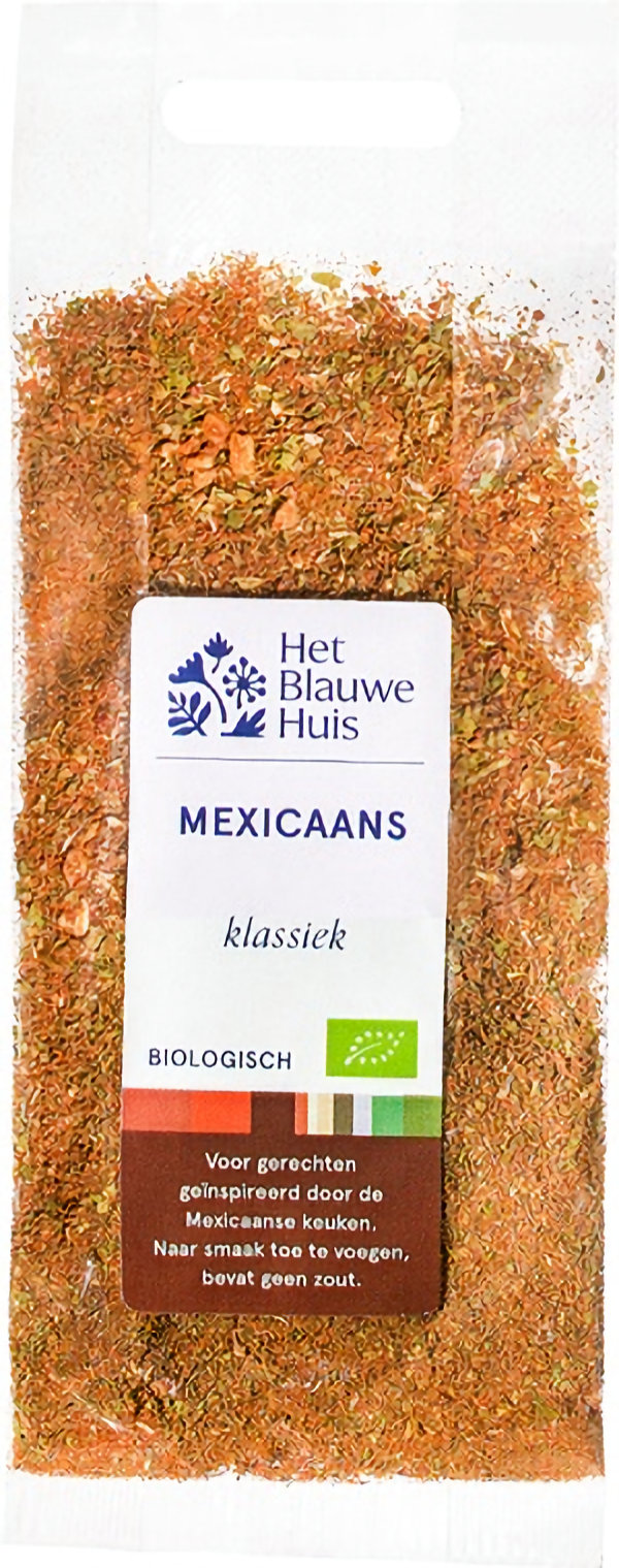 Het Blauwe Huis Biologische Mexicaanse Kruidenmix met cacao zonder toegevoegd zout