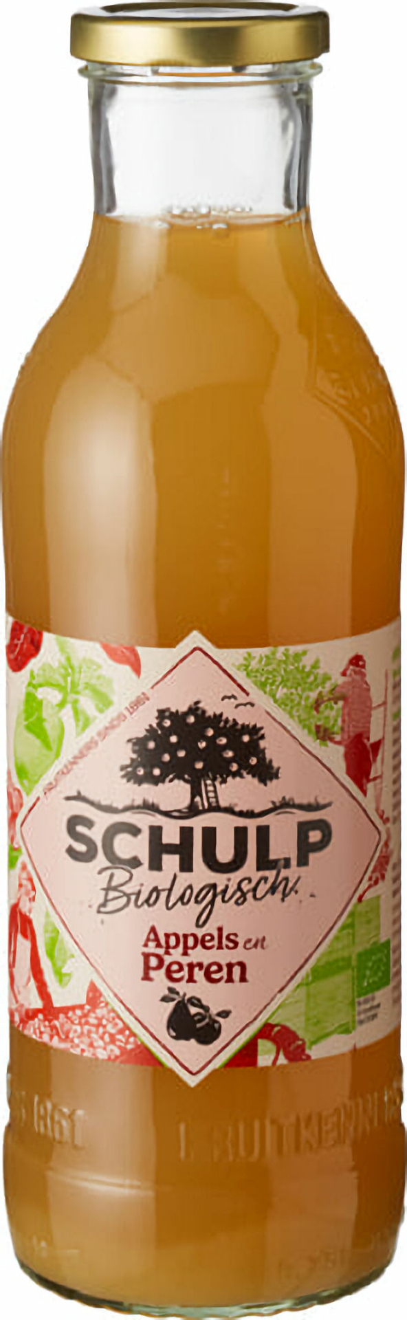 Schulp Biologisch Appel-Perensap 750 ml van verse appels en peren