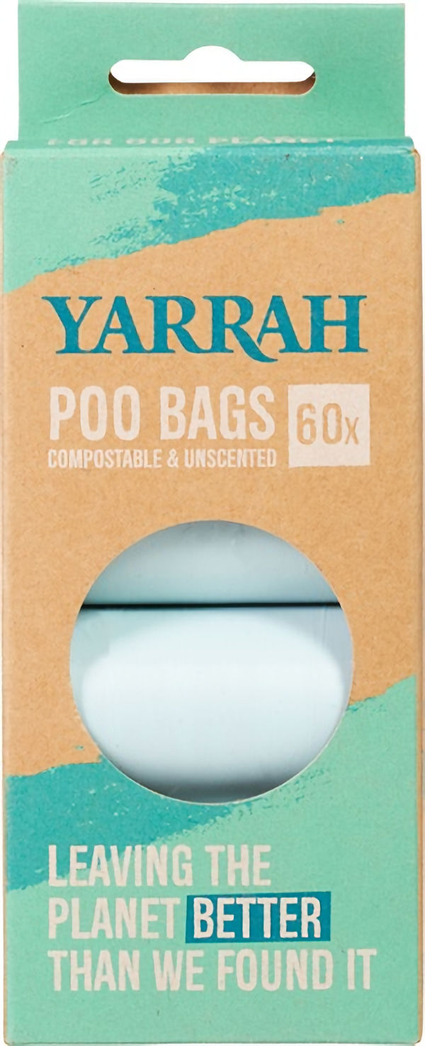Yarrah Composteerbare Hondenpoepzakjes 60 stuks gemaakt van GGO-vrije biomaterialen