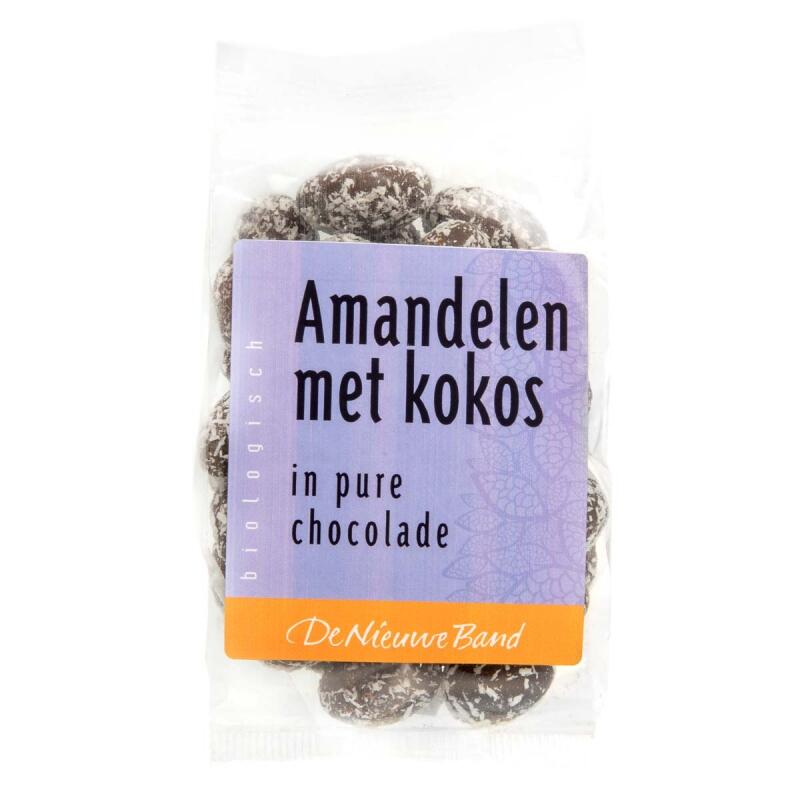 De Nieuwe Band Amandelen in Pure Chocolade met Kokos &ndash; volle smaak