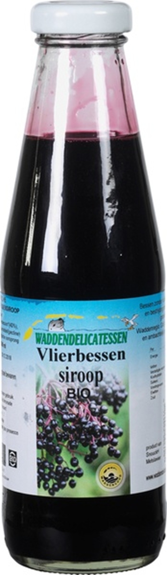 Waddendelicatessen biologische vlierbessensiroop met 40% vlierbessen