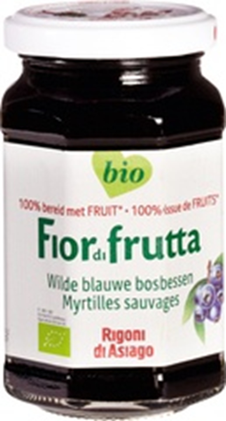 Fiordifrutta Blauwe Bosbes Fruitbeleg Bio 250 gram &ndash; 55% wilde bosbessen