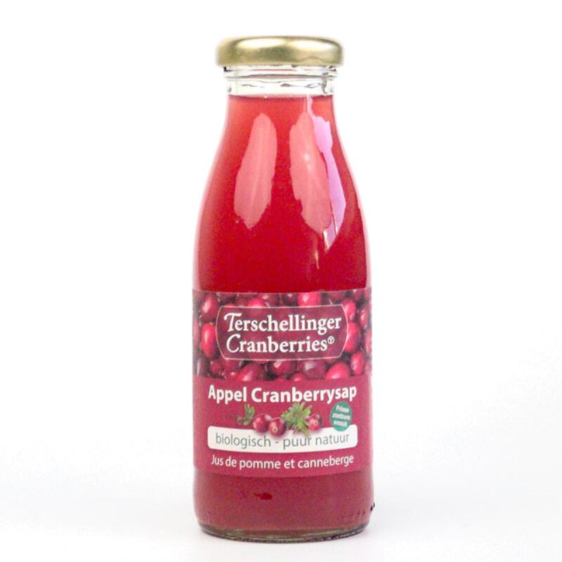 Terschellinger Appel Cranberrysap Bio 250 ml &ndash; frisse appel-cranberrysmaak