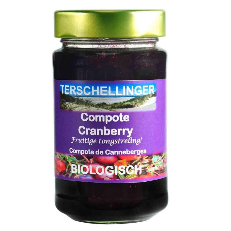 Terschellinger Cranberry Compote Bio &ndash; grover en minder zoet dan jam