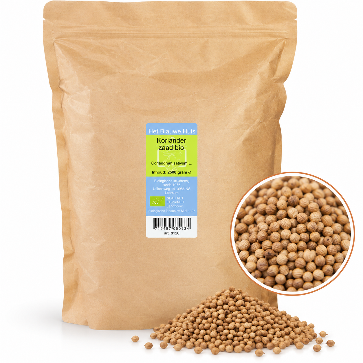 Het Blauwe Huis - Korianderzaad - 1 kg