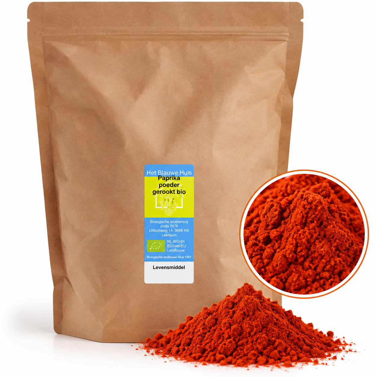 Het Blauwe Huis - Gerookt Paprikapoeder - 1 kg