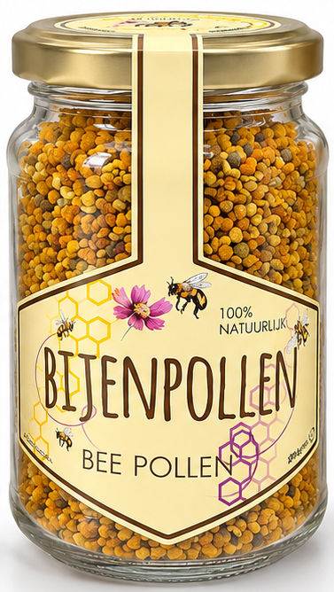 Bijenpollen uit Portugal 230 gram met kleurrijke stuifmeelkorrels