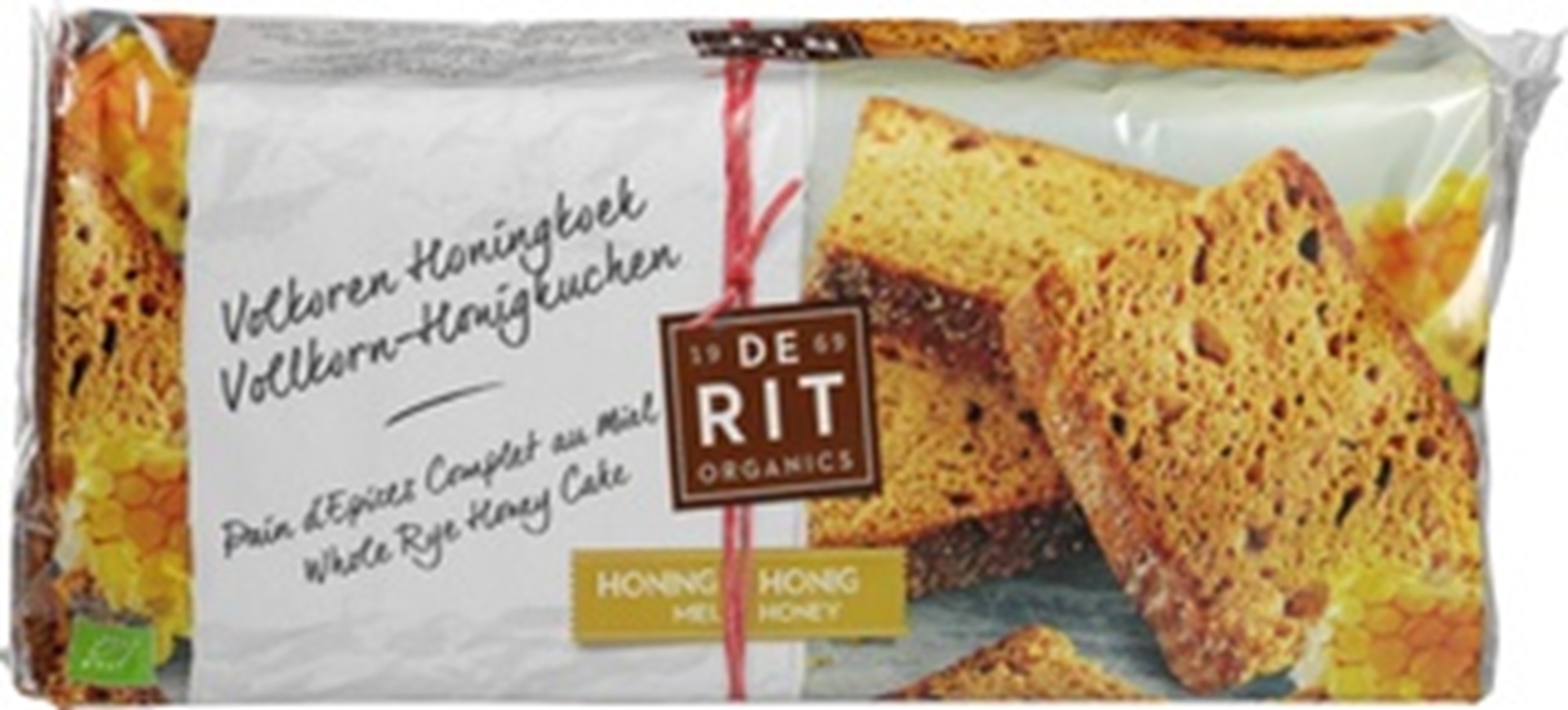 De Rit biologische volkoren honingkoek met rogge, honing en specerijen, 500 g