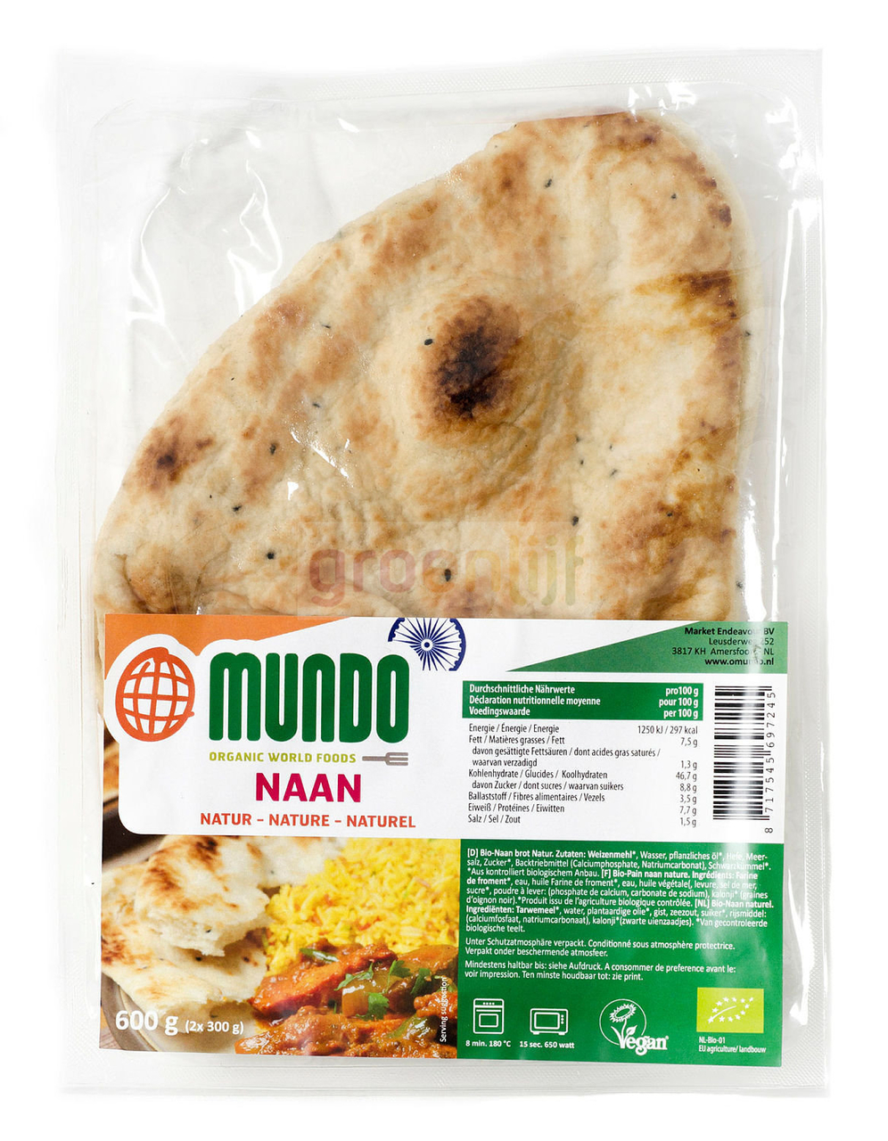 OMundo Naanbrood naturel