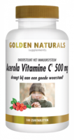 Acerola Vitamine C 500mg -100tbl - Golden Naturals