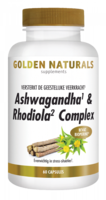 Ashwagandha & Rhodiola Complex - 60vcaps - Golden Naturals
