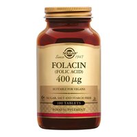 Folacin 400 µg (Foliumzuur) - 100 tabletten - Solgar