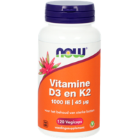 Vitamine D3 en K2 1000 IE / 45 mcg - 120 vegicaps - Vitortho