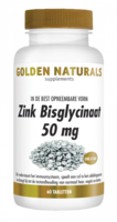 Zink Bisglycinaat 50mg - 60 tabl - Golden Naturals
