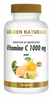 Vitamine C 1000mg puur - 180vcaps - Golden Naturals