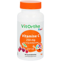 Vitamine C 250 mg met 25 mg Bioflavonoïden Kind - 60 kt - Vitortho / NOW