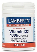 Lamberts - Vitamine D3 25mcg - 120 Capsules