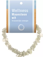 Splitarmband Maansteen Wit