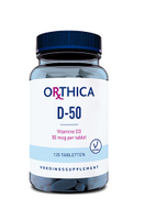 Orthica - D-50 Vitamine D3 -120 tabletten
