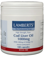 Lamberts - Levertraanolie 1000mg - 180 capsules 