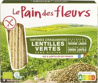Le Pain des Fleurs - Krokante Crackers Groene Linzen - 150 gram