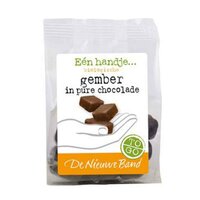 De Nieuwe Band To Go - Gekonfijte Gember in Chocolade Bio - 75 gram