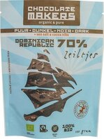 Chocolatemakers - Chocozeiltjes Puur 70% met Zeezout & Nibs - 100 gram