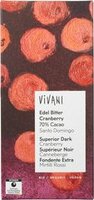 Vivani - Pure Chocolade 70% Cranberry - 80 gram